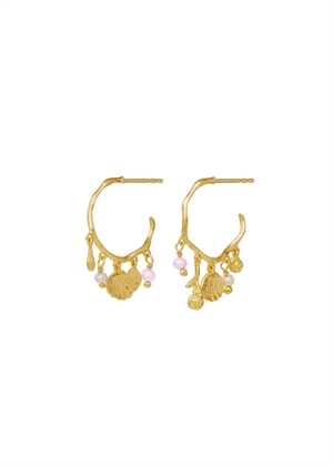 Eve earrings Forgyldt Maanesten 
